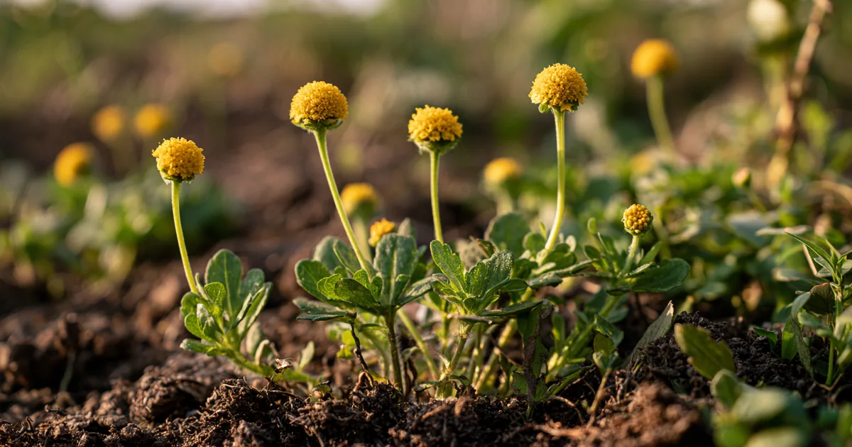 Fleurs de pyrèthre d'Afrique, aussi appelé brède mafane ou spilanthes acmella