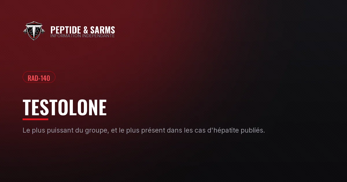 Bannière du guide sur le RAD 140 testolone et les cas d'atteinte du foie rapportés